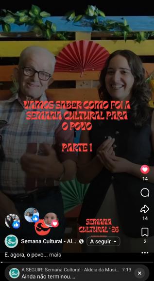 Parte 1 - o que nos disseram sobre a Semana Cultural?