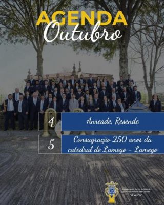Agenda de Outubro da Banda de M&uacute;sica da Casa do Povo de S&atilde;o Cipriano A Velha 