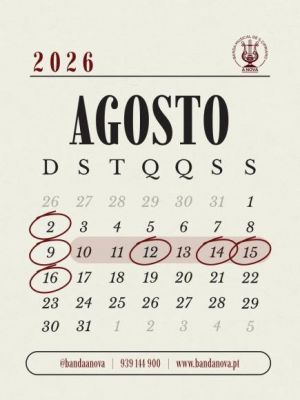 Programa de Agosto da Banda Musical"A Nova "