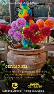 A abertura,  o primeiro dia da Semana Cultural da Aldeia da M&uacute;sica de S&atilde;o Cipriano 