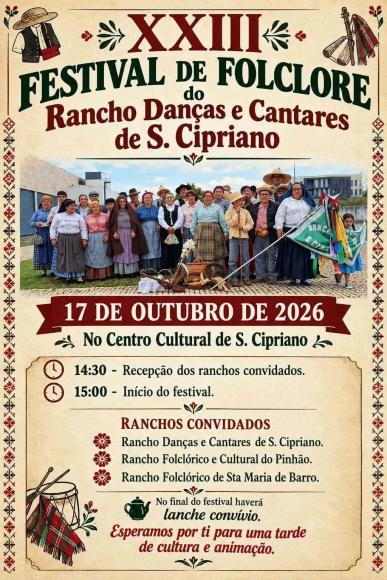 Encontro organizado pelo nosso Rancho Dan&ccedil;as e Cantares de S&atilde;o Cipriano 